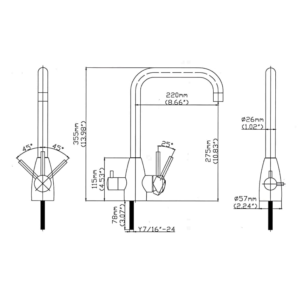 Stainless Steel Mixer 3 Way Petite - Image 6