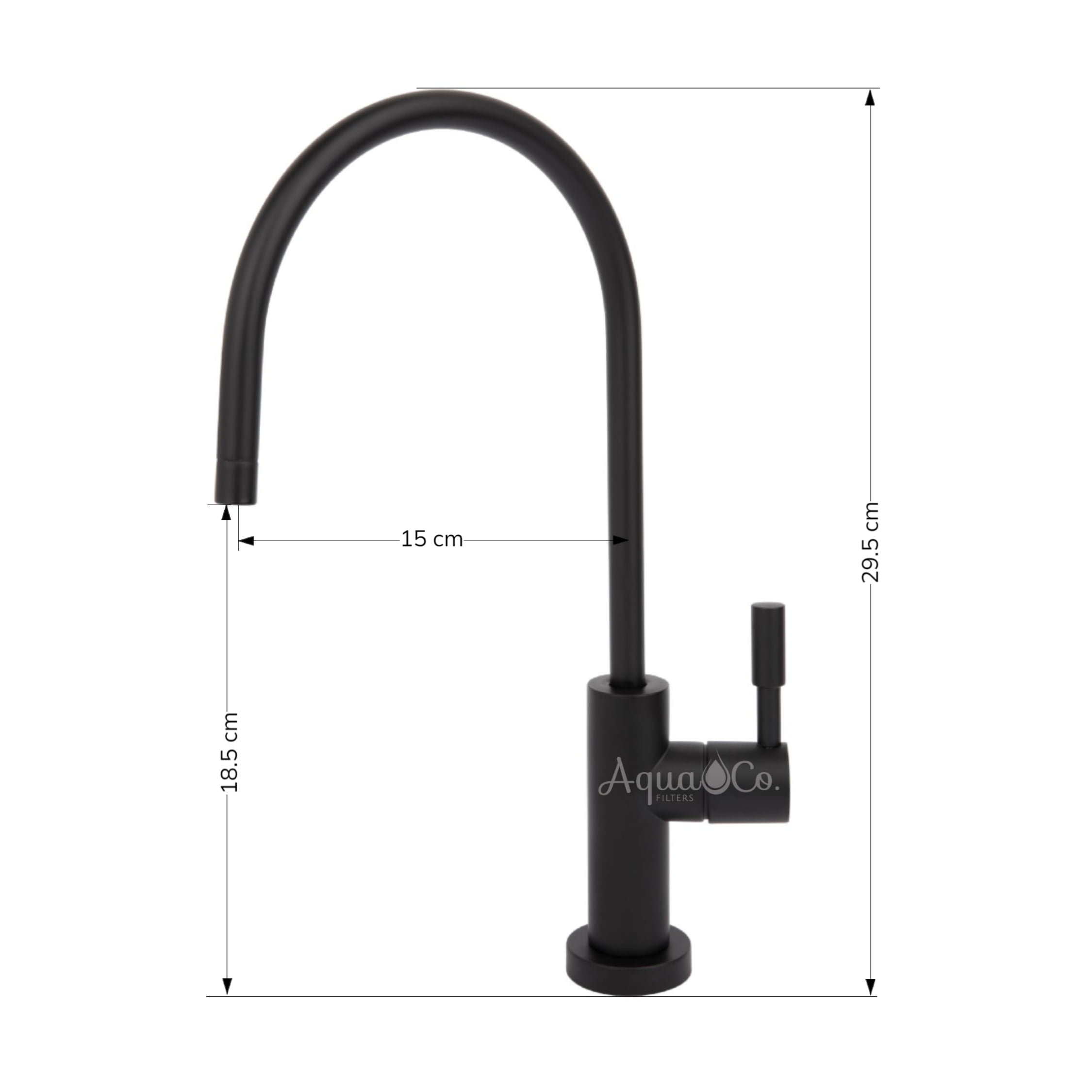High Loop Shape Tap Matte Black - Image 3