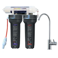 Twin Undersink Water Filtration System With Alkalising Filter - For Alkaline and Mineralised Drinking Water