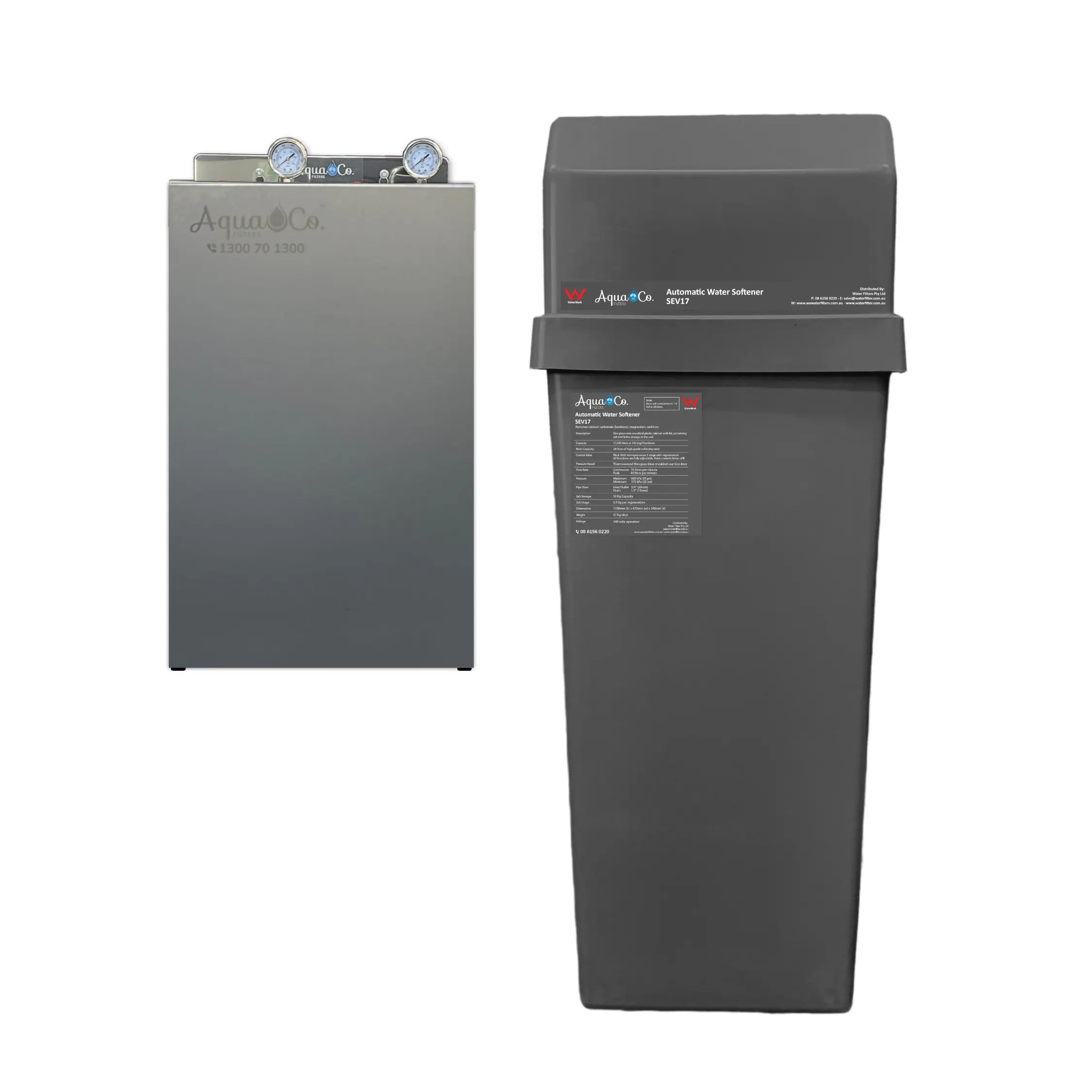 Automatic AquaCo Water Softener SEV17 With Pre-Filtration System