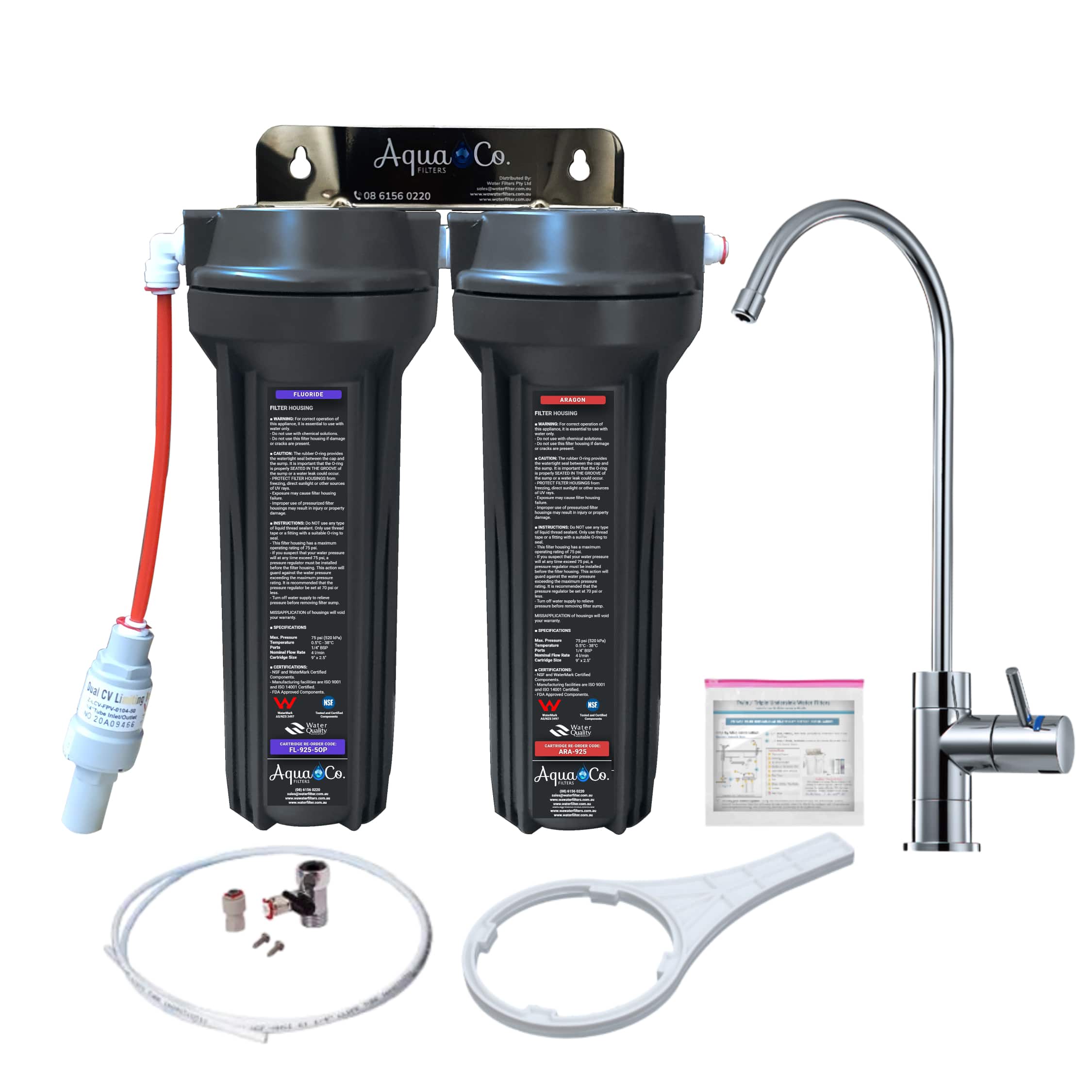 Twin Undersink with Fluoride and Aragon