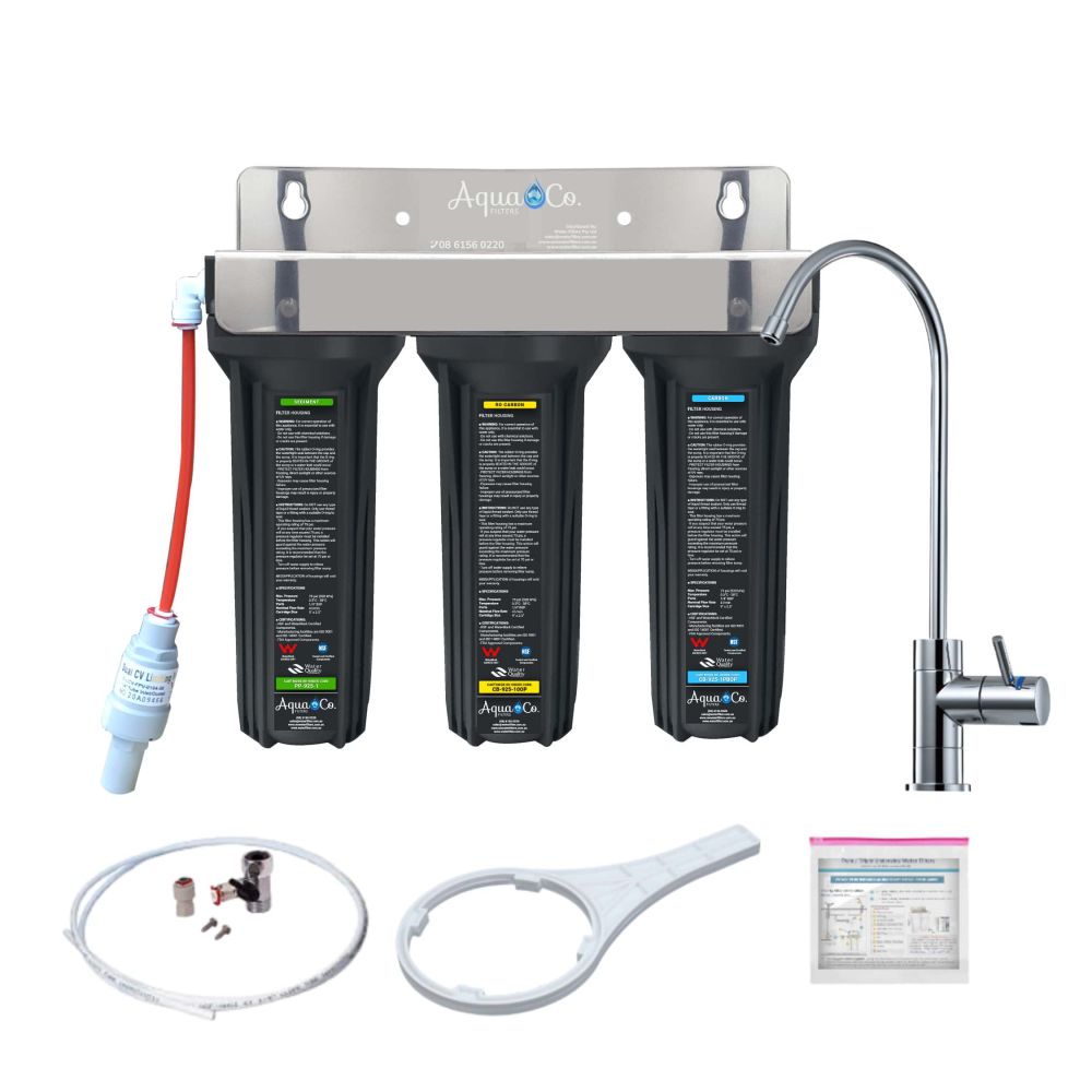 Triple-Undersink-AquaCo-Sed-Cb-Cb-min Triple Undersink with Sediment and Carbon Filters