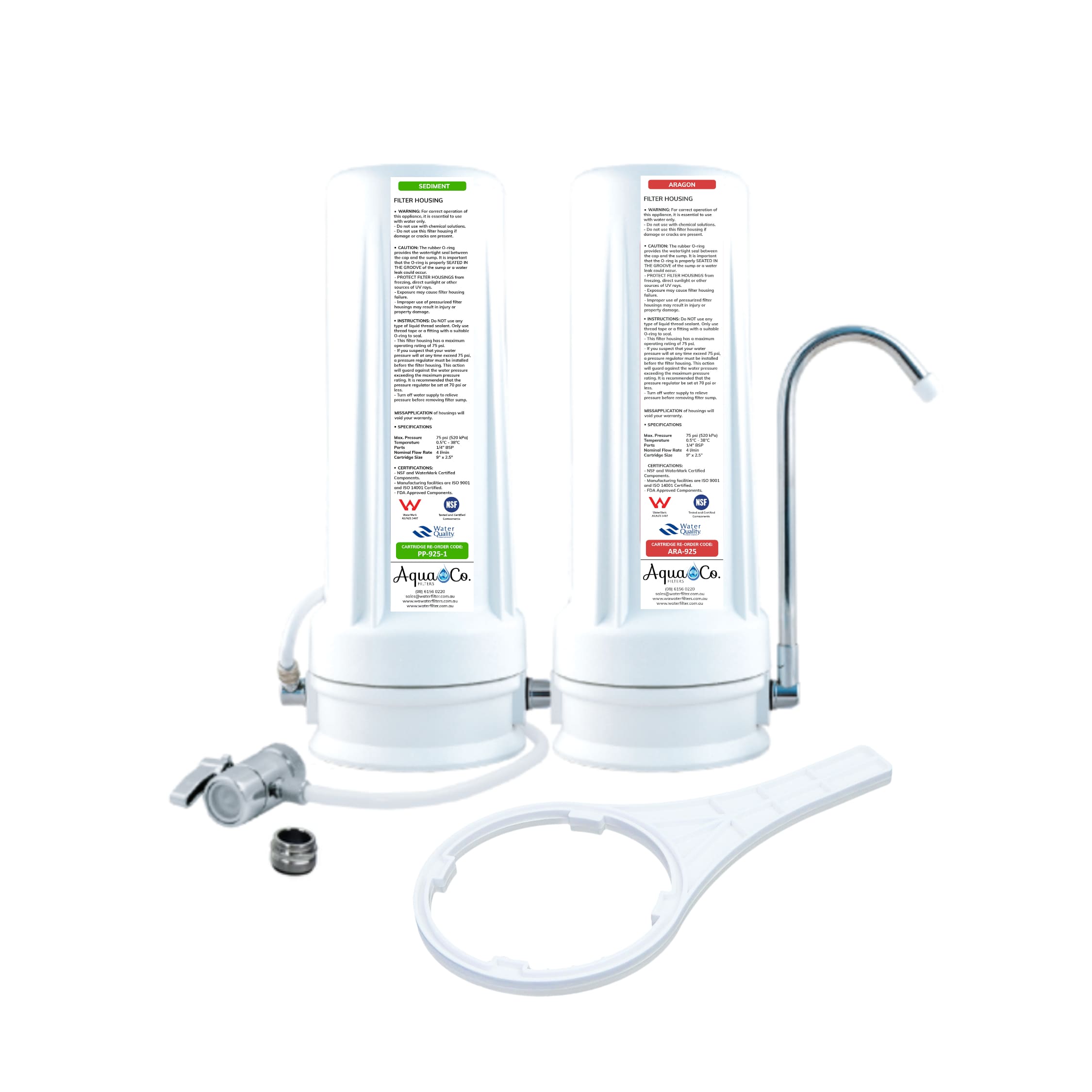 Twin Countertop Drinking Water Filter For Bacteria