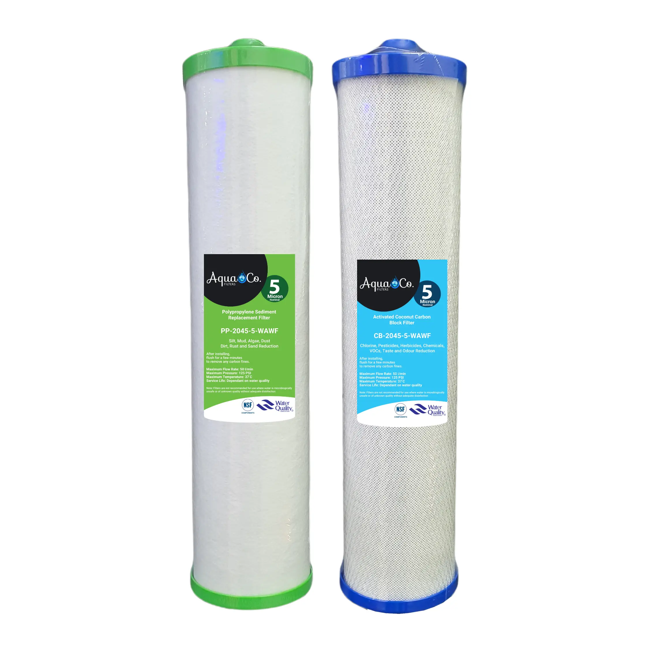 AquaCo Twin Classic Replacement Filters Pack 20″ x 4.5″
